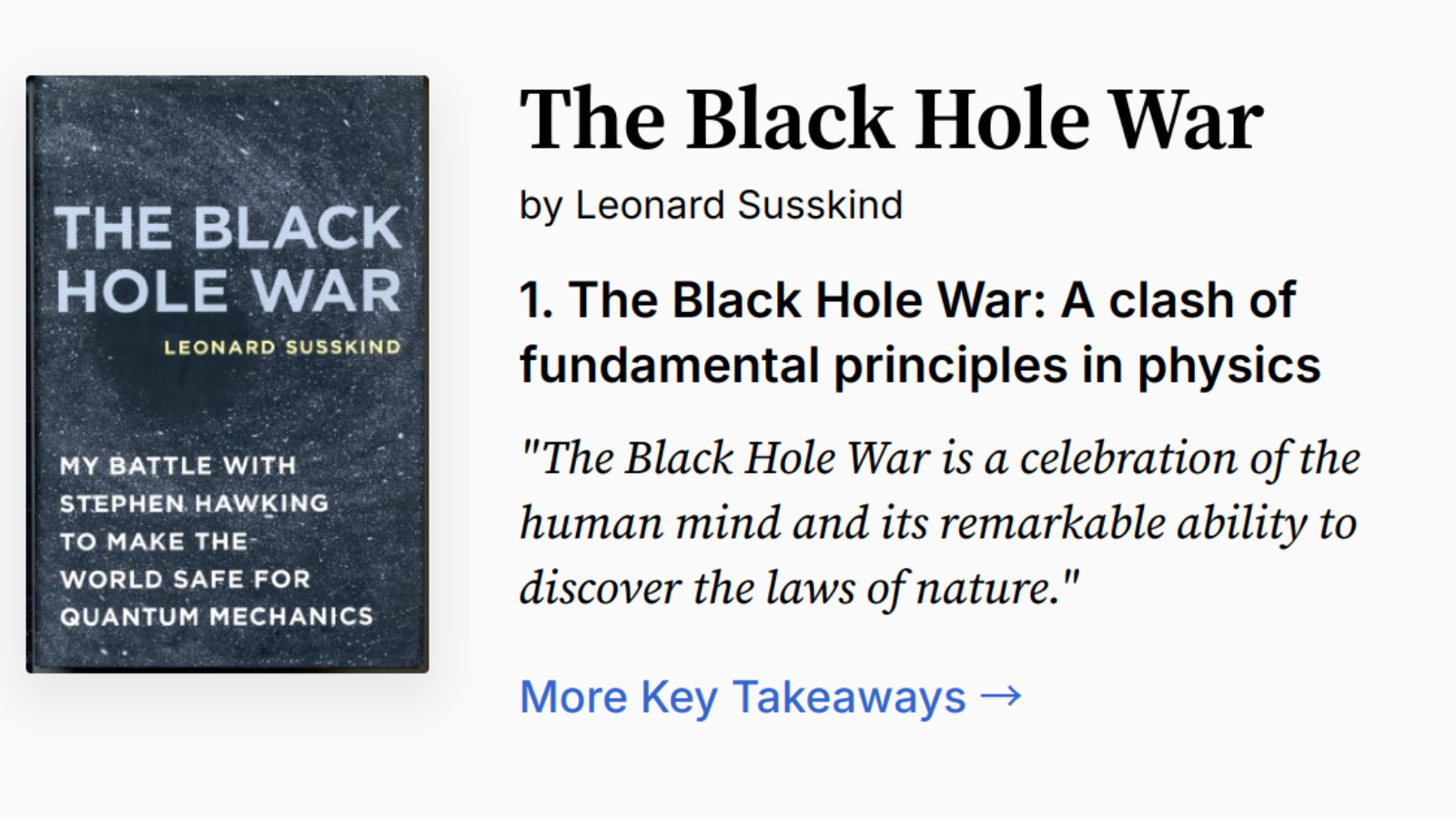 The Black Hole War – Cuộc Chiến Hố Đen